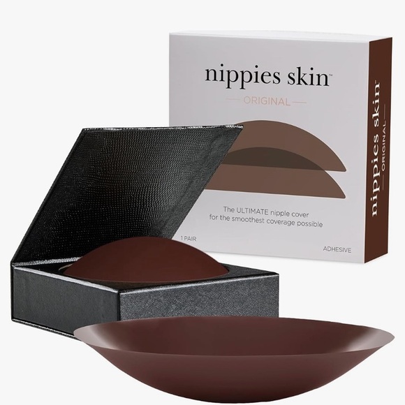 Nippies Reusable Nipple Covers Silicone Adhesive Pasties Espresso - Picture 1 of 5